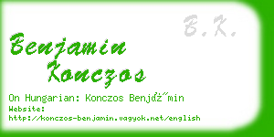benjamin konczos business card